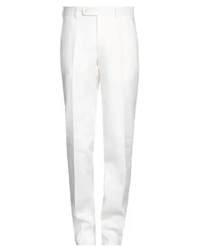 Scabal® Scabal Man Pants Off White Size 38 Linen