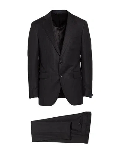 Scabal® Scabal Man Suit Black Size 40 Super 130s Wool