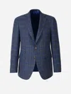 Scabal® Scabal Motif Checks Blazer In Blue