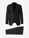 Scabal® Scabal Plain Linen Suit In Black
