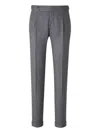 Scabal® Pleated Trousers In Gray