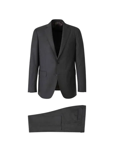 Scabal® Straight-fit Wool Suit In Blue