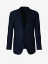 Scabal® Scabal Textured Wool Blazer In Blue
