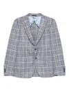 Scabal® Wool-blend Blazer In Gray