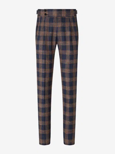 Scabal® Scabal Wool Dress Troursers In Brown
