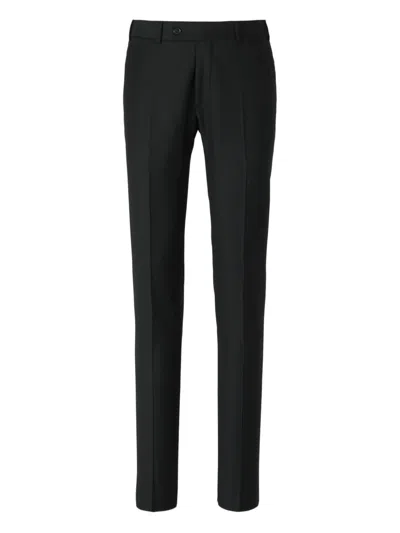 Scabal® Wool Trousers In Black