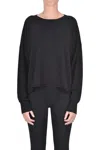 Scaglione Cashmere And Silk Boxy Pullover In Black