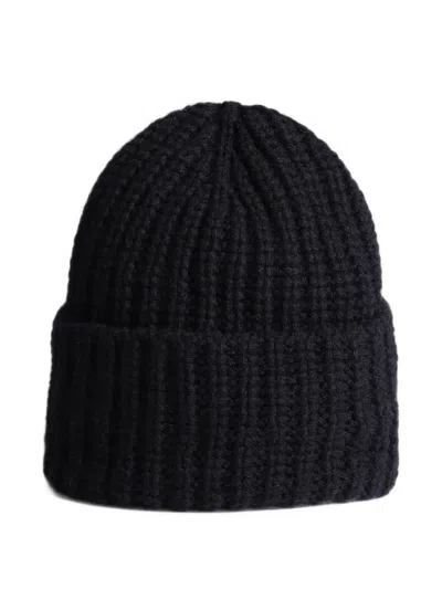 Scaglione Chunky-knit Beanie Hat In Black