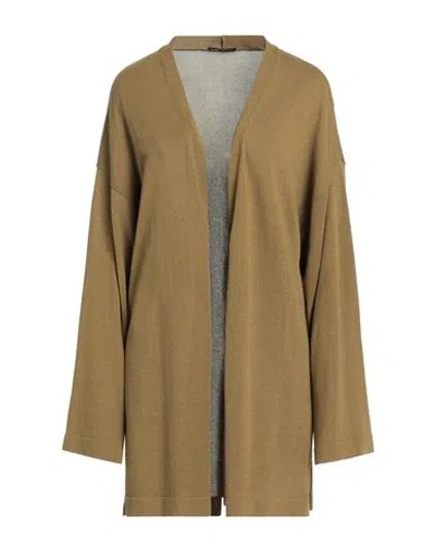 Scaglione City Woman Cardigan Military Green Size Onesize Viscose, Cotton