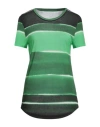 Scaglione City Woman T-shirt Light Green Size 2 Viscose, Linen In Green