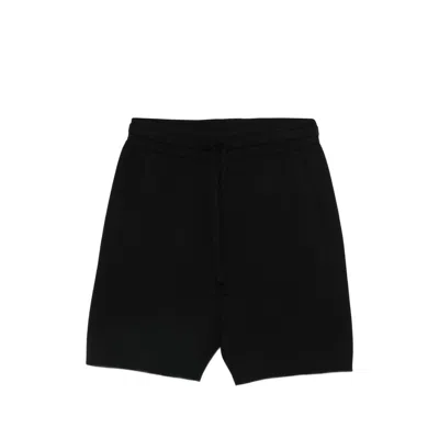Scaglione Cotton Drawstring Shorts In Black