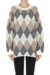 Scaglione Diamond Patterned Pullover. In Multi