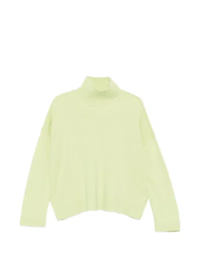 Scaglione High-neck Dropped-shoulder Sweater In Green