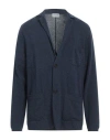 Scaglione Man Cardigan Navy Blue Size Xxl Merino Wool