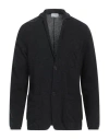 Scaglione Man Cardigan Steel Grey Size Xxl Merino Wool In Black