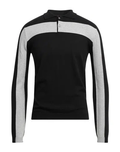 Scaglione Man Sweater Black Size Xl Cotton
