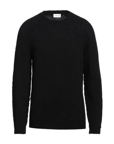 Scaglione Man Sweater Black Size Xl Merino Wool, Recycled Cashmere, Polyamide In Black
