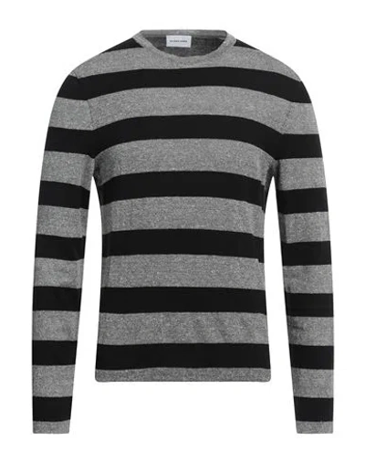 Scaglione Man Sweater Black Size Xxl Linen, Cotton, Polyamide