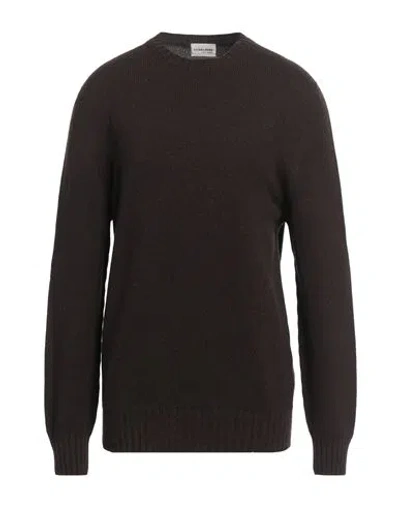 Scaglione Man Sweater Dark Brown Size Xxl Cashmere