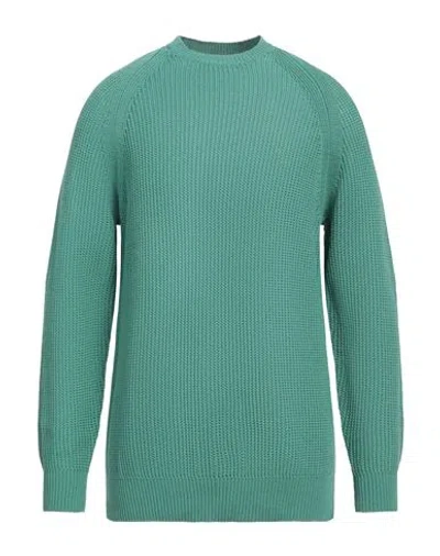 Scaglione Man Sweater Emerald Green Size Xl Cotton