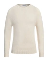 Scaglione Man Sweater Ivory Size L Cotton, Polyamide In White