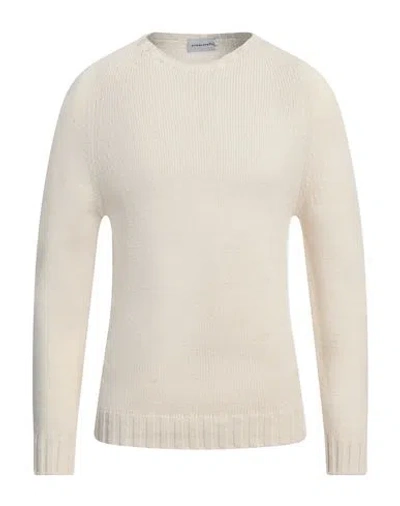 Scaglione Man Sweater Ivory Size L Cotton, Polyamide In White