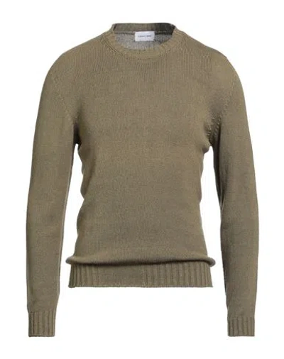 Scaglione Man Sweater Military Green Size M Silk In Green