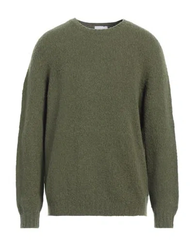 Scaglione Man Sweater Military Green Size Xxl Merino Wool, Recycled Cashmere, Polyamide