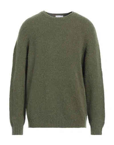 Scaglione Man Sweater Military Green Size Xxl Merino Wool, Recycled Cashmere, Polyamide In Green