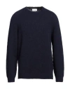 SCAGLIONE SCAGLIONE MAN SWEATER NAVY BLUE SIZE XL MERINO WOOL, RECYCLED CASHMERE, POLYAMIDE