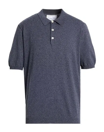 Scaglione Man Sweater Navy Size Xl Cotton In Blue