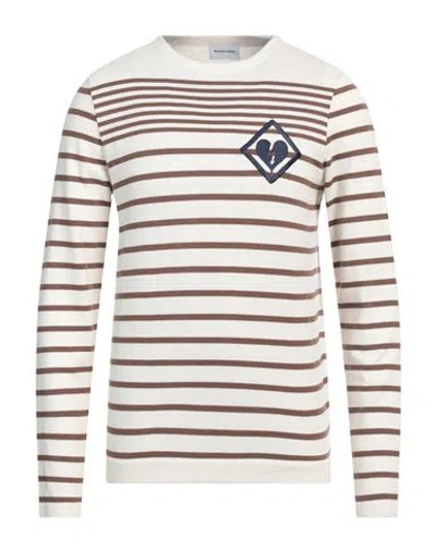 Scaglione Man Sweater Off White Size Xl Cotton