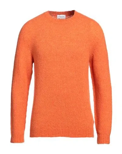 Scaglione Man Sweater Orange Size L Merino Wool, Recycled Cashmere, Polyamide