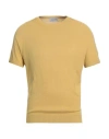 Scaglione Man Sweater Pastel Yellow Size M Silk