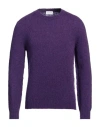 Scaglione Man Sweater Purple Size Xl Merino Wool, Recycled Cashmere, Polyamide