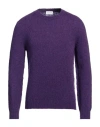 Scaglione Man Sweater Purple Size M Merino Wool, Recycled Cashmere, Polyamide