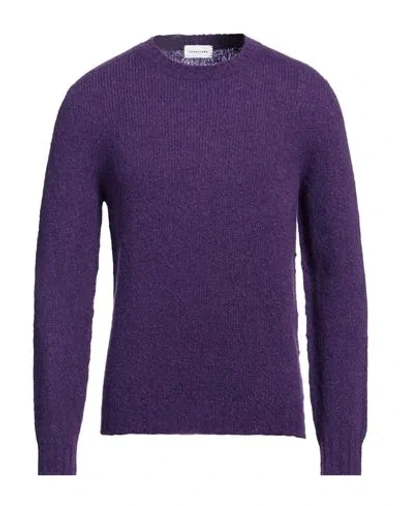 Scaglione Man Sweater Purple Size M Merino Wool, Recycled Cashmere, Polyamide