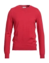 Scaglione Man Sweater Red Size L Cotton In Red