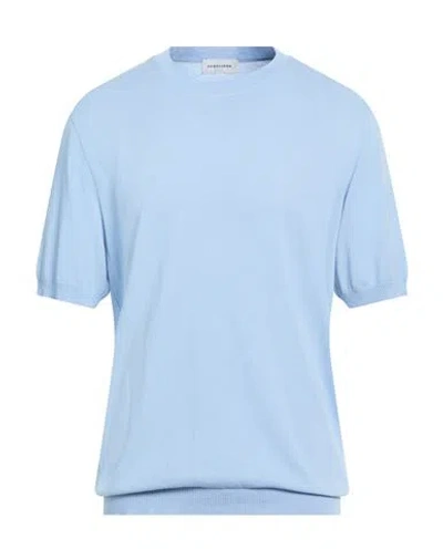 Scaglione Man Sweater Sky Blue Size Xxl Cotton