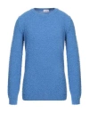 Scaglione Man Sweater Turquoise Size Xxl Merino Wool In Blue