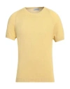 Scaglione Man Sweater Yellow Size Xl Silk