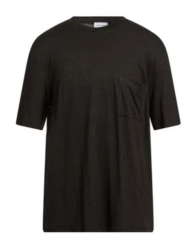 Scaglione Man T-shirt Black Size Xxl Linen, Elastane