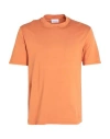Scaglione Man T-shirt Camel Size Xl Cotton In Beige