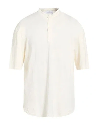 Scaglione Man T-shirt Off White Size Xxl Linen, Elastane