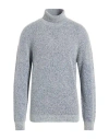 Scaglione Man Turtleneck Grey Size Xl Merino Wool, Polyamide In Gray
