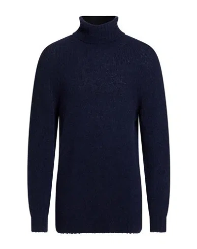 Scaglione Man Turtleneck Navy Size Xl Merino Wool, Cashmere, Polyamide