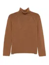Scaglione Mock-neck Raglan-sleeve Sweater In Brown
