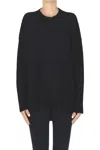 Scaglione Oversized Cashmere Pullover In Black