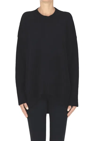 Scaglione Oversized Cashmere Pullover In Black