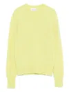 Scaglione Round-neck Long-sleeve Sweater In Yellow
